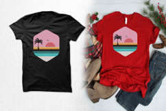 Tropical Sunset Beach Embroidery Design Product Image 2