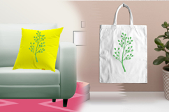 Green Leafy Branch Three Size Embroidery Design Product Image 3