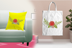 Floral Leaf Accent Three Size Embroidery Design Product Image 3