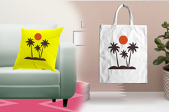 Palm Tree Sunset Three Size Embroidery Design Product Image 3