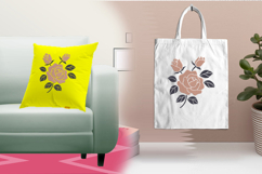 Vintage Rose Bloom Three Size Embroidery Design Product Image 3