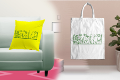 Green Wildflower Border Three Size Embroidery Design Product Image 1