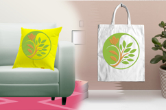 Green Leaf Circle Floral Embroidery Design Product Image 3