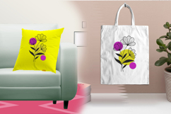 Modern Line Art Floral Three Size Embroidery Design Product Image 3