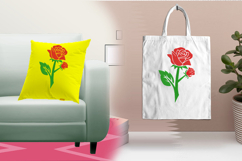 Red Rose Floral Embroidery Design Product Image 3