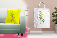 Elegant Swirl Leaf Embroidery Design Product Image 3