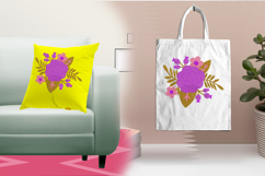 Purple Floral Bouquet Three Size Embroidery Design Product Image 3