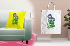 Blue Blossom Duo Three Size Embroidery Design Product Image 3