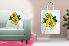 Yellow Blossom Duo Three Size Embroidery Design Product Image 3
