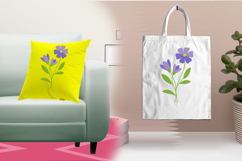Purple Blossom Floral Embroidery Design Product Image 3