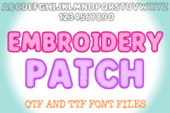 Embroidery Patch Alphabet Lettering ABC Sewing Text Font OTF by Squeeb Creative 1