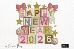 Happy New Year 2026 PNG Faux Patchwork Product Image 5