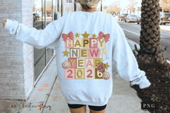 Happy New Year 2026 PNG Faux Patchwork Product Image 6