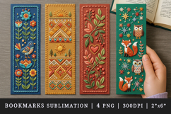 Embroidery bookmarks printable sublimation bookmark design Product Image 1