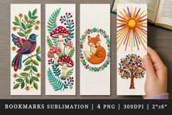 Embroidery bookmarks printable sublimation bookmark design Product Image 1