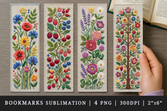 Embroidery bookmarks printable sublimation bookmark design Product Image 1