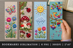 Embroidery bookmarks printable sublimation bookmark design Product Image 1