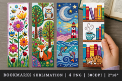 Embroidery bookmarks printable sublimation bookmark design Product Image 1