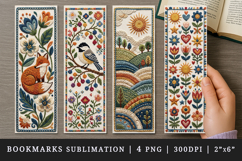 Embroidery bookmarks printable sublimation bookmark design Product Image 1
