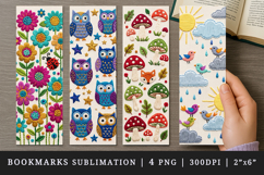 Embroidery bookmarks printable sublimation bookmark design Product Image 1