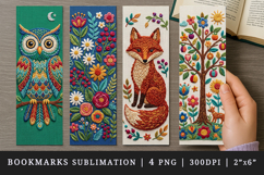 Embroidery bookmarks printable sublimation bookmark design Product Image 1