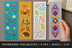 Embroidery bookmarks printable sublimation bookmark design Product Image 1