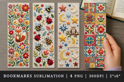 Embroidery bookmarks printable sublimation bookmark design Product Image 1