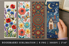 Embroidery bookmarks printable sublimation bookmark design Product Image 1