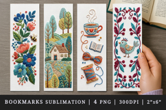 Embroidery bookmarks printable sublimation bookmark design Product Image 1