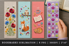 Embroidery bookmarks printable sublimation bookmark design Product Image 1