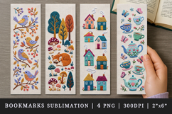 Embroidery bookmarks printable sublimation bookmark design Product Image 1