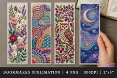 Embroidery bookmarks printable sublimation bookmark design Product Image 1