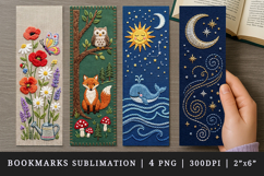 Embroidery bookmarks printable sublimation bookmark design Product Image 1