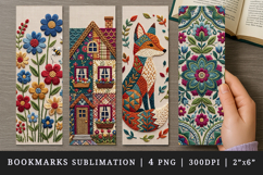 Embroidery bookmarks printable sublimation bookmark design Product Image 1