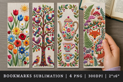 Embroidery bookmarks printable sublimation bookmark design Product Image 1