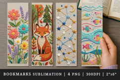 Embroidery bookmarks printable sublimation bookmark design Product Image 1