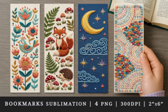 Embroidery bookmarks printable sublimation bookmark design Product Image 1