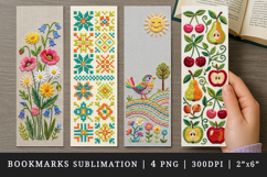Embroidery bookmarks printable sublimation bookmark design Product Image 1
