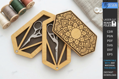Embroidery Scissors Case Laser Cut | Sewing Tool Organizer Product Image 1