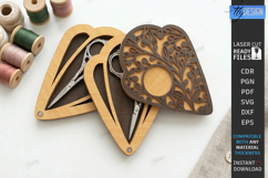 Embroidery Scissors Case Laser Cut | Sewing Tool Organizer Product Image 1