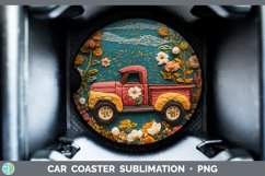 GorgeousEmbroidery Car Coaster design.