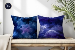 Moody Blue Purple Watercolor Texture Digital Paper Product Image 2