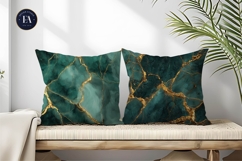 Luxury Emerald Marble with Gold Texture Digital Paper Product Image 2