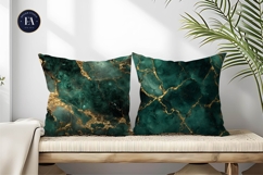 Green Marble Stone with Gold Accent Seamless Digital Paper Product Image 2