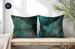 Luxury Emerald Marble with Gold Texture Digital Paper Product Image 2