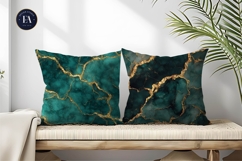 Green Marble Stone with Gold Accent Seamless Digital Paper Product Image 2