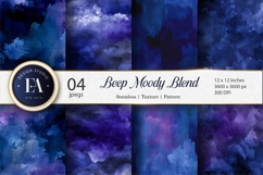 Moody Blue Purple Watercolor Texture Digital Paper Product Image 1