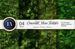 Emerald Green Moss Texture Forest Floor Digital Paper Product Image 1