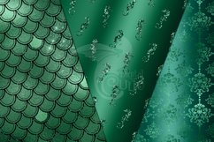 Emerald Green Mermaid Digital Paper Product Image 2