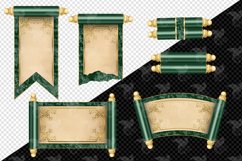 Emerald Scrolls Clipart Product Image 3